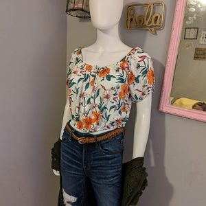 Floral belly shirt!